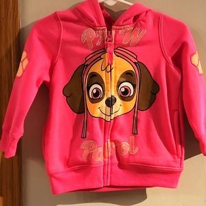 NICKELODEON NEW GIRLS SKYE PAW PATROL HOODIE JACKET. TWO SIZES 2T